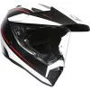 AGV - Casque AX9 Pacific Road Noir Mat / Blanc / Rouge -Promos Fournitures De Casque De Moto Magasin casque agv ax9 pacific road noir mat blanc rouge 1
