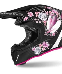 Airoh - Casque Twist 2.0 Mad Noir Mat / Rose / Blanc