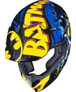 HJC - Casque Enfant CL-XY II Batman DC Comics MC23 / Bleu / Jaune / Rouge / Noir -Promos Fournitures De Casque De Moto Magasin casque moto cross enfant hjc cl xy ii batman dc comics mc23 bleu jaune rouge noir 3
