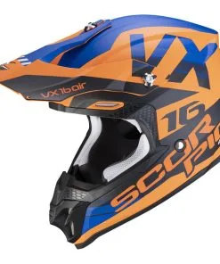 Scorpion - Casque VX-16 Air X-Turn Orange Mat / Bleu