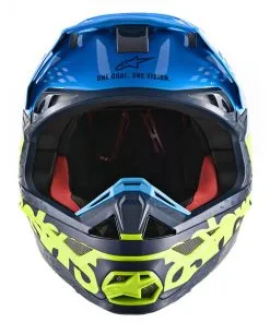 Alpinestars - Casque Supertech S-M8 Radium Bleu / Jaune Fluo -Promos Fournitures De Casque De Moto Magasin casque moto cross supertech s m8 radium bleu jaune fluo 3