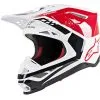 Alpinestars - Casque Supertech S-M8 Triple Blanc / Rouge / Noir -Promos Fournitures De Casque De Moto Magasin casque moto cross supertech s m8 triple blanc rouge noir 1