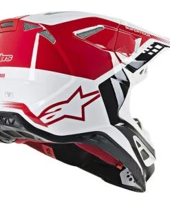 Alpinestars - Casque Supertech S-M8 Triple Blanc / Rouge / Noir -Promos Fournitures De Casque De Moto Magasin casque moto cross supertech s m8 triple blanc rouge noir 2