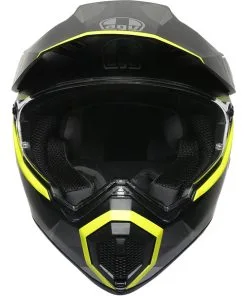 AGV - Casque AX9 Siberia Noir Mat / Jaune Fluo -Promos Fournitures De Casque De Moto Magasin casque moto integral agv ax9 siberia noir mat jaune fluo 3
