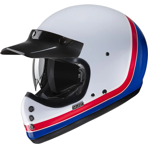 HJC - Casque V60 Scoby MC21 / Blanc / Rouge / Bleu 5 HJC - Casque V60 Scoby MC21 / Blanc / Rouge / Bleu – Image 3