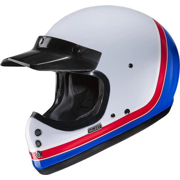 HJC - Casque V60 Scoby MC21 / Blanc / Rouge / Bleu 6 HJC - Casque V60 Scoby MC21 / Blanc / Rouge / Bleu – Image 4