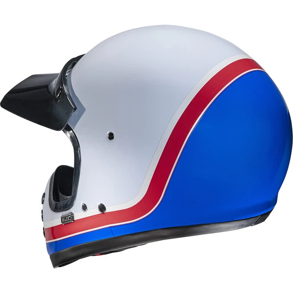 HJC - Casque V60 Scoby MC21 / Blanc / Rouge / Bleu 8 HJC - Casque V60 Scoby MC21 / Blanc / Rouge / Bleu – Image 6