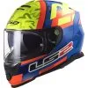 LS2 - Casque FF800 Storm Salvador Replica Bleu / Jaune Fluo / Orange