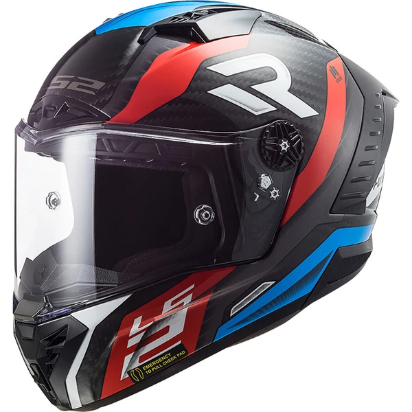 LS2 - Casque FF805 Thunder Carbon Supra 2021 Noir / Rouge / Bleu 3 LS2 - Casque FF805 Thunder Carbon Supra 2021 Noir / Rouge / Bleu