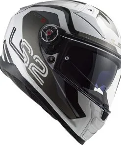 LS2 - Casque FF811 Vector II Metric Blanc / Titanium -Promos Fournitures De Casque De Moto Magasin casque moto integral ls2 ff811 vector ii metric blanc titanium 3