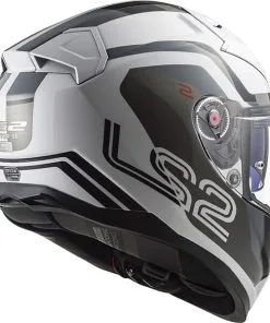 LS2 - Casque FF811 Vector II Metric Blanc / Titanium -Promos Fournitures De Casque De Moto Magasin casque moto integral ls2 ff811 vector ii metric blanc titanium 4