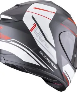 Scorpion - Casque Exo-1400 Evo Air Vittoria Noir Mat / Blanc / Rouge -Promos Fournitures De Casque De Moto Magasin casque moto integral scorpion exo 1400 evo air vittoria noir mat blanc rouge 3