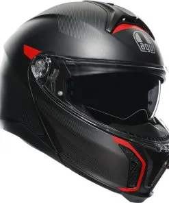 AGV - Casque Tourmodular Frequency Noir Mat / Rouge