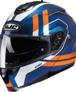 HJC - Casque C91 Octo MC27 / Bleu / Orange / Blanc
