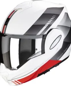 Scorpion - Casque Exo-Tech Evo Genre Blanc / Argent / Rouge