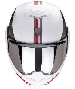 Promos Fournitures De Casque De Moto Magasin -Promos Fournitures De Casque De Moto Magasin casque moto modulable scorpion exo tech evo genre blanc argent rouge 2