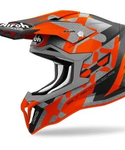 Airoh - Casque Strycker XXX Orange Mat / Argent / Noir