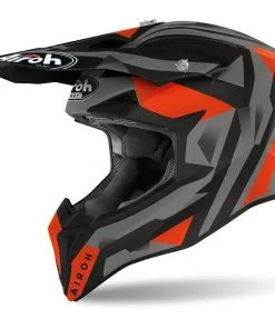 Airoh - Casque Wraap Sequel Gris Mat / Noir Mat / Orange