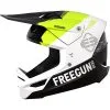 Freegun - Casque XP4 Shade Noir Brillant / Blanc Brillant / Jaune Fluo -Promos Fournitures De Casque De Moto Magasin casque moto tout terrain freegun xp4 shade noir brillant blanc brillant jaune fluo 1
