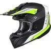 HJC - Casque I50 Flux MC3HSF / Noir / Blanc / Vert / Gris