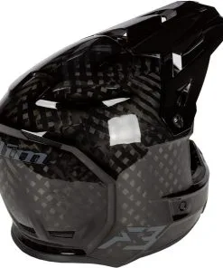 Klim - Casque F3 Carbon Ripper Noir Brillant -Promos Fournitures De Casque De Moto Magasin casque moto tout terrain klim f3 carbon noir brillant 5