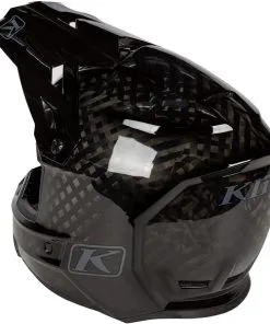 Klim - Casque F3 Carbon Ripper Noir Brillant -Promos Fournitures De Casque De Moto Magasin casque moto tout terrain klim f3 carbon noir brillant 6
