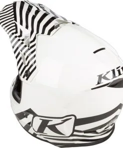 Klim - Casque F3 Carbon Off-Road Illusion Blanc / Noir -Promos Fournitures De Casque De Moto Magasin casque moto tout terrain klim f3 carbon off road blanc noir 6