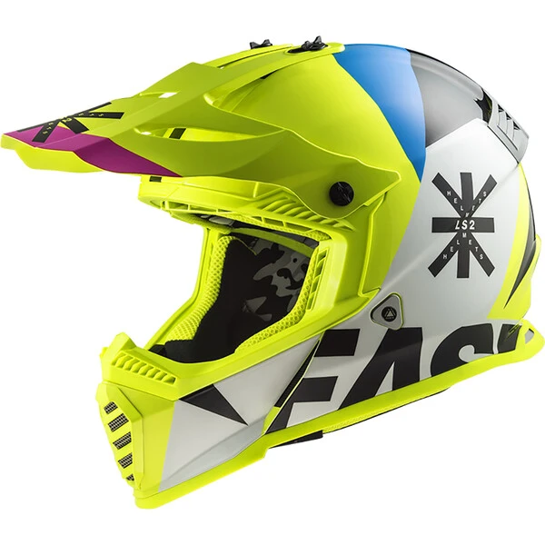LS2 - Casque MX437 Fast Evo Heavy Jaune Fluo / Blanc / Noir 3 LS2 - Casque MX437 Fast Evo Heavy Jaune Fluo / Blanc / Noir