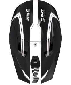 Shot - Casque Furious Reflex Noir Brillant / Blanc Brillant -Promos Fournitures De Casque De Moto Magasin casque moto tout terrain shot furious reflex noir brillant blanc brillant 2