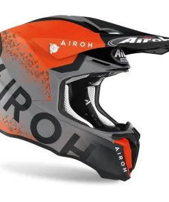 Airoh - Casque Twist 2.0 Bit Orange Mat / Gris / Noir -Promos Fournitures De Casque De Moto Magasin casque moto tout terrain twist 2 0 bit orange mat gris noir 3