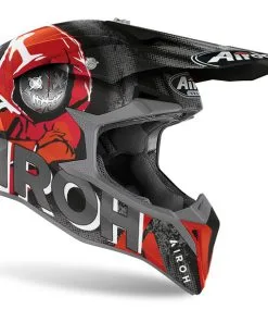 Airoh - Casque Wraap Alien Noir Mat / Gris / Rouge -Promos Fournitures De Casque De Moto Magasin casque moto tout terrain wraap alien noir mat gris rouge 3