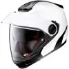 Nolan - Casque N40-5 GT Classic N-Com Blanc -Promos Fournitures De Casque De Moto Magasin casque moto transformable nolan n40 5 gt classic n com blanc brillant 1