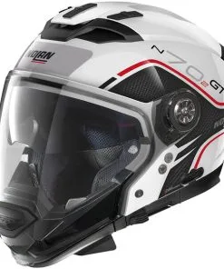 Nolan - Casque N70-2 GT Flywheel N-Com Blanc Brillant / Noir