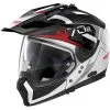 Nolan - Casque N70-2 X Bungee N-Com Blanc / Noir / Rouge -Promos Fournitures De Casque De Moto Magasin casque moto transformable nolan n70 2 x bungee n com blanc brillant noir rouge 1