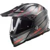 LS2 - Casque MX436 Pioneer Evo Knight Titanium / Orange Fluo