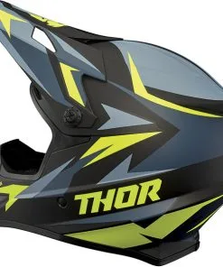 Thor Motocross - Casque Sector Warship Noir / Bleu / Jaune -Promos Fournitures De Casque De Moto Magasin casque thor sector warship noir bleu jaune 2