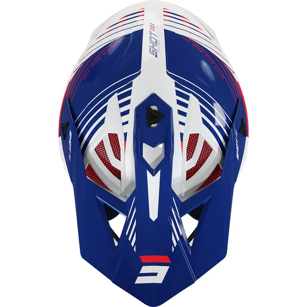 Shot - Casque Lite Fury Blanc Brillant / Navy / Rouge 4 Shot - Casque Lite Fury Blanc Brillant / Navy / Rouge – Image 2